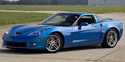 Finished blue C6 Corvette